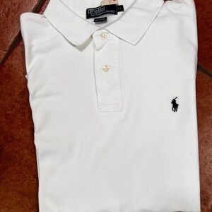 Mens / unisex Ralph Lauren white polo shirt XL
